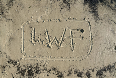 LWF Logo on sand