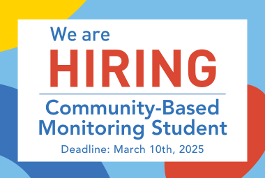 Job opportunity - Community-Based Monitoring Student