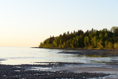 Lester Beach shoreline.